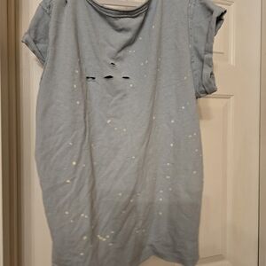 Peach Love California Blue Distressed Sweatshirt